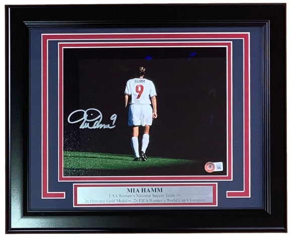 Mia Hamm Signed Framed 8x10 USA Womens Soccer Photo BAS ITP - Sports Integrity