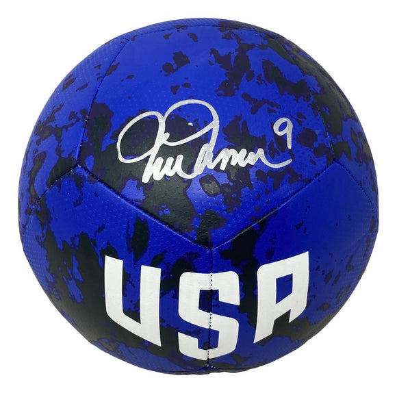 Mia Hamm Signed USA Blue Nike Soccer Ball BAS ITP - Sports Integrity