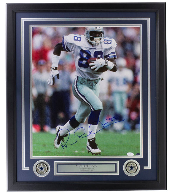 Michael Irvin Signed Framed 16x20 Dallas Cowboys Photo JSA - Sports Integrity