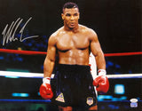 Mike Tyson Signed On Left 16x20 Boxing Stare Down Photo JSA - Sports Integrity