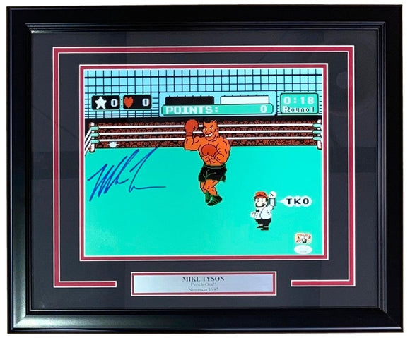 Mike Tyson Signed Framed 11x14 Boxing Punch Out Photo JSA ITP - Sports Integrity