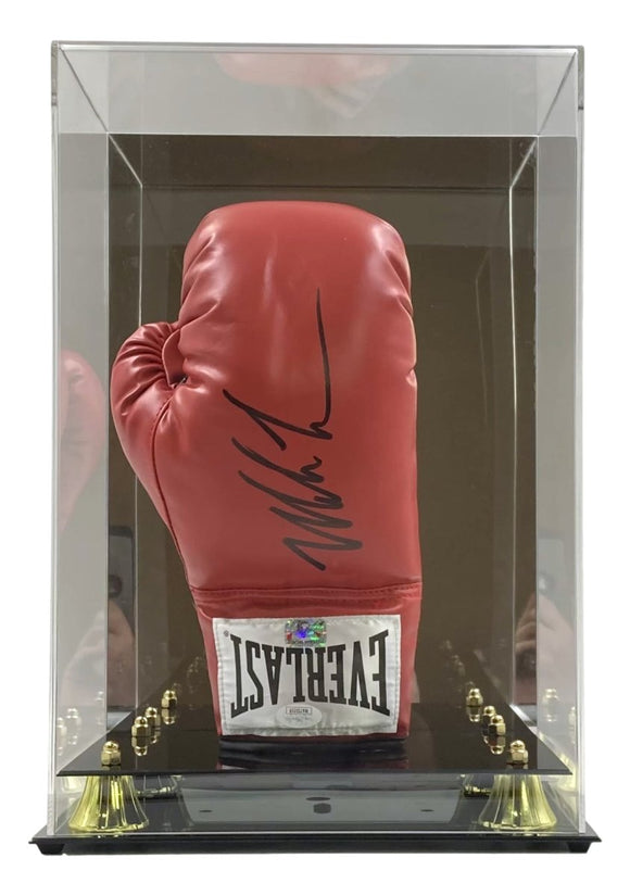 Mike Tyson Signed Red Everlast Right Hand Boxing Glove JSA w/Deluxe Acrylic Case - Sports Integrity