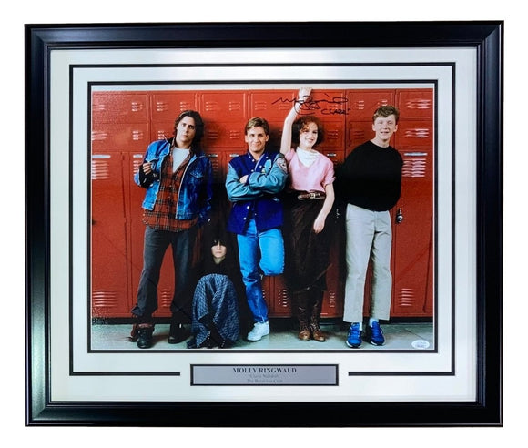 Molly Ringwald Signed Framed 16x20 The Breakfast Club Photo Inscribed Claire JSA - Sports Integrity