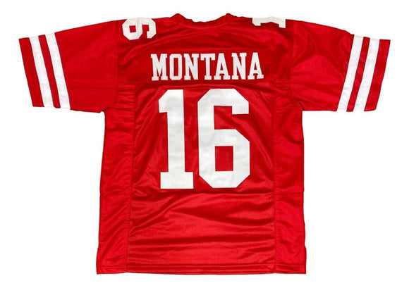 Joe Montana San Francisco Red Football Jersey - Sports Integrity