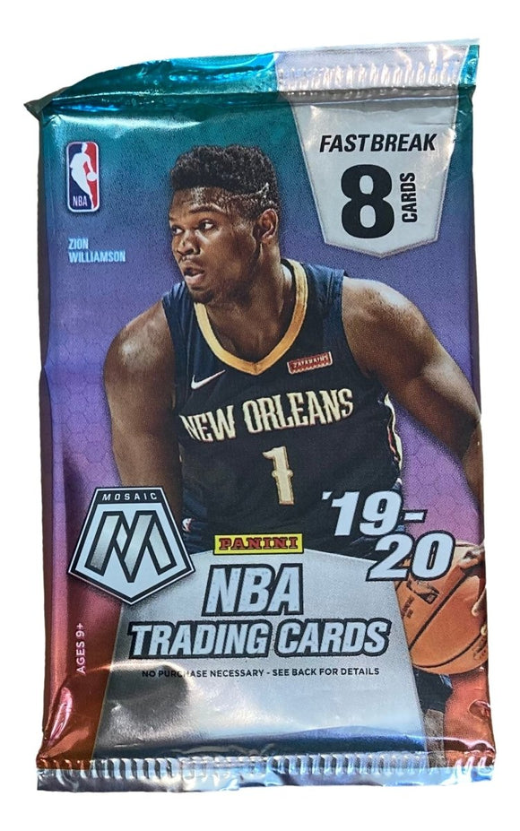 2019 - 20 Panini Mosaic NBA Basketball 8 Fastbreak Card Pack - Sports Integrity