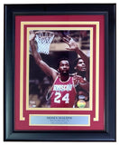 Moses Malone Signed Framed 8x10 Houston Rockets Photo Schwartz Hologram - Sports Integrity