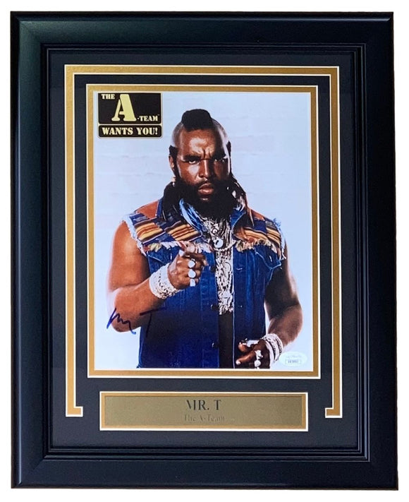 Mr T Signed Framed 8x10 BA Baracus A - Team Wants You Photo JSA - Sports Integrity