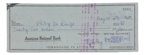 Stan Musial St. Louis Cardinals Signed Bank Check #5551 BAS - Sports Integrity