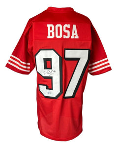 Nick Bosa San Francisco Signed Alternate Red Football Jersey BAS - Sports Integrity