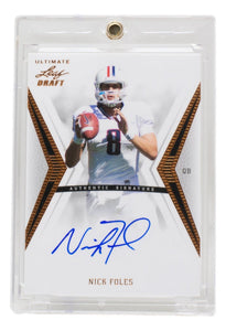 Nick Foles Signed 2012 Leaf Ultimate Draft Card #NF1 Slabbed - Sports Integrity