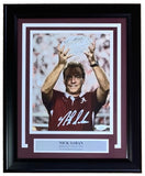 Nick Saban Signed Framed 8x10 Alabama Crimson Tide Trophy Photo JSA - Sports Integrity