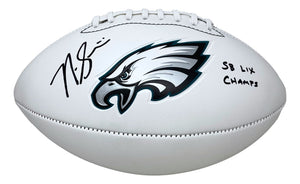 Nick Sirianni Signed Philadelphia Eagles Logo Football SB LIX Champs BAS