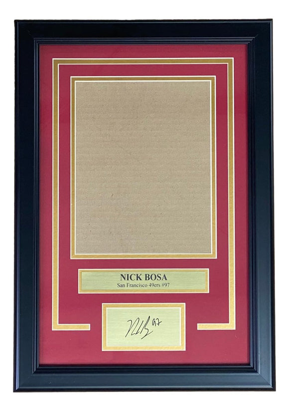 Nick Bosa 49ers 8x10 Vertical Photo Laser Engraved Signature Frame Kit - Sports Integrity