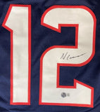 Nico Collins Houston Signed Navy Blue Football Jersey BAS - Sports Integrity