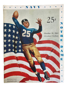 Notre Dame vs Navy October 30 1943 Official Game Program - Sports Integrity