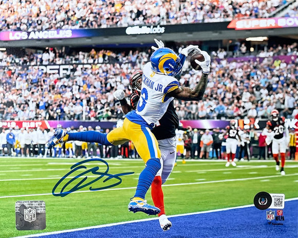 Odell Beckham Jr Signed Los Angeles Rams 8x10 Super Bowl LVI Photo BAS ITP - Sports Integrity