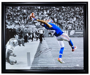 Odell Beckham Jr Signed Framed 20x24 Giants The Catch Spotlight Canvas JSA Holo - Sports Integrity