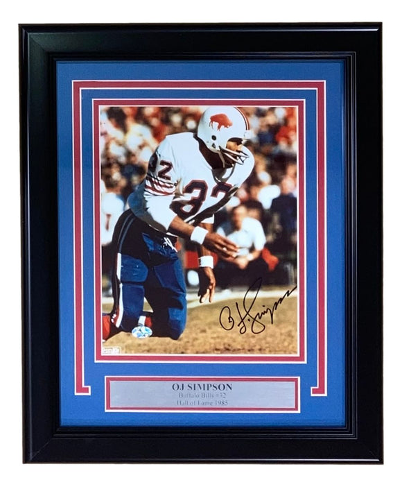 OJ Simpson Signed Framed 8x10 Buffalo Bills Photo BAS LOA - Sports Integrity