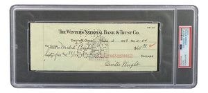 Orville Wright Signed Slabbed Bank Check PSA/DNA 85200382 - Sports Integrity