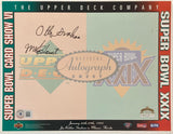 Otto Graham Mel Blount Signed 8x10 1995 UD Super Bowl XXIX Card Show Photo BAS - Sports Integrity