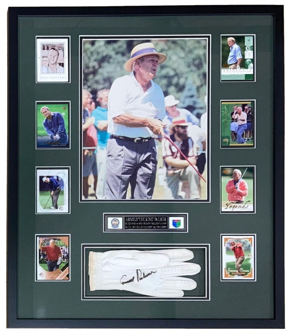 Arnold Palmer Signed Framed PGA Golf Glove PSA LOA - Sports Integrity