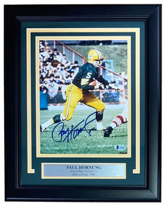 Paul Hornung Signed Framed 8x10 Green Bay Packers Photo BAS - Sports Integrity