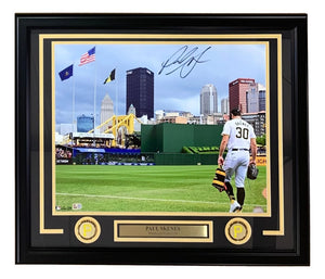 Paul Skenes Signed Framed 16x20 Pittsburgh Pirates Debut Photo MLB Hologram