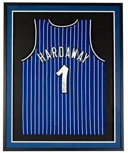 Penny Hardaway Orlando Signed Framed Blue Basketball Jersey PSA ITP - Sports Integrity