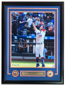 Pete Alonso Signed Framed 16x20 New York Mets Photo Fanatics - Sports Integrity