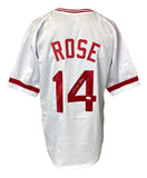 Pete Rose Cincinnati Signed White Baseball Jersey JSA Hologram - Sports Integrity