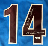 Pete Rose Philadelphia Signed Blue Baseball Jersey Charlie Hustle JSA Hologram - Sports Integrity