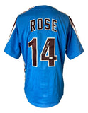 Pete Rose Philadelphia Signed Blue Baseball Jersey JSA Hologram - Sports Integrity