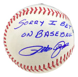 Pete Rose Cincinnati Reds Signed MLB Baseball Sorry I Bet on Baseball BAS - Sports Integrity