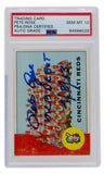 Pete Rose Signed 1963 Topps Reds Team #63 Baseball Card MLB Debut PSA/DNA GEM MT 10 - Sports Integrity