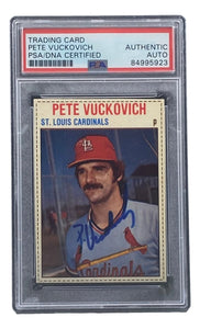 Pete Vuckovich Signed Cardinals 1979 Hostess #87 Trading Card PSA/DNA - Sports Integrity