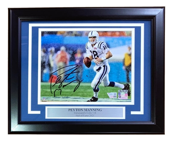 Peyton Manning Signed Framed 8x10 Indianapolis Colts Photo Fanatics - Sports Integrity