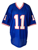 Phil Simms New York Signed Blue Football Jersey BAS ITP - Sports Integrity