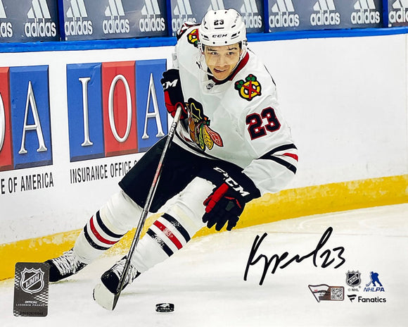 Philipp Kurashev Signed 8x10 Chicago Blackhawks NHL Photo Fanatics - Sports Integrity