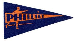 Vintage Philadelphia Phillies 5" Blue Pennant - Sports Integrity