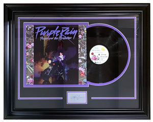 Prince Framed Purple Rain Vinyl Record w/ Laser Engraved Signature - Sports Integrity