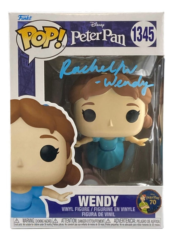 Rachel Hurd - Wood Signed Peter Pan Funko Pop #1345 Wendy Inscribed JSA - Sports Integrity