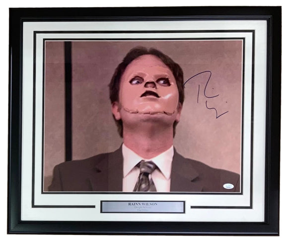 Rainn Wilson Signed Framed 16x20 The Office Dwight Schrute CPR Dummy Photo JSA