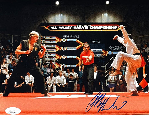 Ralph Macchio Signed 8x10 The Karate Kid Crane Kick Photo JSA ITP - Sports Integrity