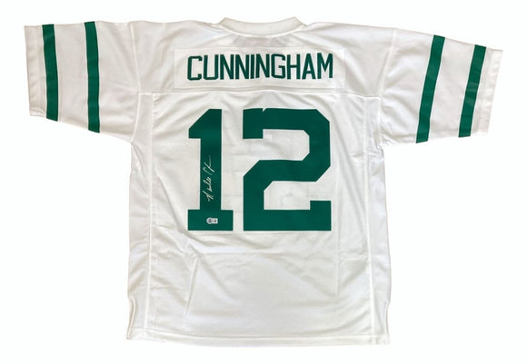 Randall Cunningham Signed Philadelphia Eagles M&N White NFL Legacy Jersey BAS - Sports Integrity