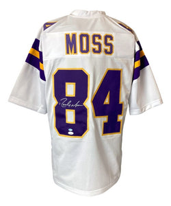 Randy Moss Minnesota Signed White Football Jersey JSA - Sports Integrity