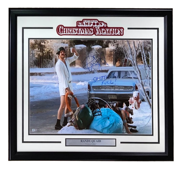 Randy Quaid Signed Framed 16x20 Christmas Vacation Photo Sh*** Full Insc SI COA - Sports Integrity