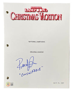 Randy Quaid Signed Christmas Vacation Movie Script Cousin Eddie Insc BAS - Sports Integrity