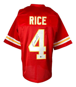 Rashee Rice Kansas City Signed Red Football Jersey BAS - Sports Integrity