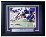 Ray Lewis Signed Framed 8x10 Baltimore Ravens Photo JSA - Sports Integrity