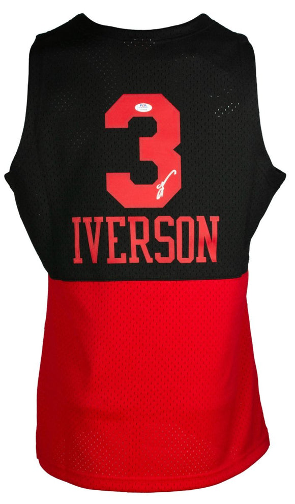 Allen Iverson Signed 76ers 2003 - 04 Black/Red Mitchell & Ness Jersey PSA ITP - Sports Integrity